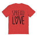【送料無料】 ライセンス キャラクター メンズ Tシャツ トップス Men's Grayson Threads The Label Spread Love Heart Valentine's Day Graphic Tee Heather Red