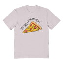【送料無料】 ライセンス キャラクター メンズ Tシャツ トップス Men's Have A Pizza My Heart Valentine's Day Graphic Tee Ice Gray
