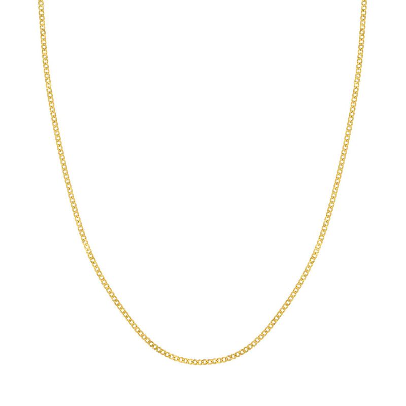 【送料無料】 アンブランデッド レディース ネックレス・チョーカー・ペンダントトップ アクセサリー 14k Gold Curb Chain Necklace 14k Gold