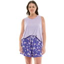 【送料無料】 クロフト&バロー レディース ナイトウェア アンダーウェア Women's Croft & Barrow Lush Luxe 2-Piece Pajama Tank Top and Pajama Shorts Set Delta Butterflies