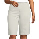 【送料無料】 ランズエンド レディース ハーフパンツ・ショーツ ボトムス Plus Size Lands' End Elastic Back Classic Bermuda 12