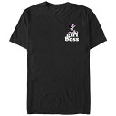 【送料無料】 ディズニー レディース Tシャツ トップス Disney's Minnie Mouse Girl Boss Juniors' Graphic Tee Black(4)