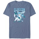 【送料無料】 ライセンス キャラクター レディース Tシャツ トップス Juniors' Pokemon Glaceon Poster Comfort Colors Graphic Tee Blue Jean