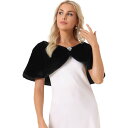 【送料無料】 アレグラ ケー レディース ニット・セーター アウター Women's Elegant Faux Fur Shawl Bridal Wedding Party Wrap Stole Shrug Black