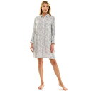 【送料無料】 クロフト&バロー レディース ナイトウェア アンダーウェア Women's Croft & Barrow Woven Button-Up Slee...