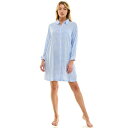 【送料無料】 クロフト&バロー レディース ナイトウェア アンダーウェア Women's Croft & Barrow Woven Button-Up Slee...