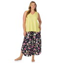 【送料無料】 クドルドッズ レディース ナイトウェア アンダーウェア Plus Size Cuddl Duds 2-Piece Sleeveless Pajam...