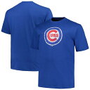 【送料無料】 プロファイル メンズ Tシャツ トップス Men's Profile Royal Chicago Cubs Big & Tall Primary Logo T-Shirt Cub Blue