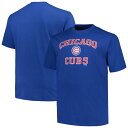 【送料無料】 プロファイル メンズ Tシャツ トップス Men's Profile Royal Chicago Cubs Big & Tall Heart & Soul T-Shirt Cub Blue