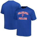 【送料無料】 プロファイル メンズ Tシャツ トップス Men's Profile Royal Philadelphia Phillies Big & Tall Heart & Soul T-Shirt Phl Blue