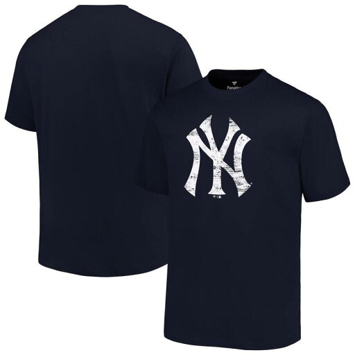 【送料無料】 プロファイル メンズ Tシャツ トップス Men's Profile Navy New York Yankees Big & Tall Primary Logo T-Shirt Ynk Navy