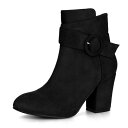 【送料無料】 アレグラ ケー レディース ブーツ・レインブーツ シューズ Women's Round Toe Block Heel Boots Ankle Bo...