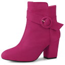 【送料無料】 アレグラ ケー レディース ブーツ・レインブーツ シューズ Women's Round Toe Block Heel Boots Ankle Bo...