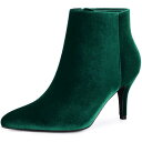 【送料無料】 アレグラ ケー レディース ブーツ・レインブーツ シューズ Women's Velvet Pointy Toe Stiletto Heels An...