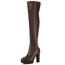 【送料無料】 アレグラ ケー レディース ブーツ・レインブーツ シューズ Women's Platform Boots Chunky Heel Over Kne...