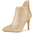 【送料無料】 アレグラ ケー レディース ブーツ・レインブーツ シューズ Women's Glitter Pointed Toe Cutout Sparkly ...