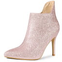 【送料無料】 アレグラ ケー レディース ブーツ・レインブーツ シューズ Women's Glitter Pointed Toe Cutout Sparkly ...