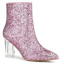 【送料無料】 アレグラ ケー レディース ブーツ・レインブーツ シューズ Women's Clear Block Heel Glitter Ankle Boot...