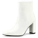 【送料無料】 アレグラ ケー レディース ブーツ・レインブーツ シューズ Women's Chunky Heel Pointed Toe Zipper Ankl...
