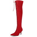 【送料無料】 アレグラ ケー レディース ブーツ・レインブーツ シューズ Women's Thigh High Boots Lace Up Stiletto H...