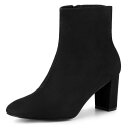 【送料無料】 アレグラ ケー レディース ブーツ・レインブーツ シューズ Women's Dress Side Zip Chunky Heel Ankle Bo...