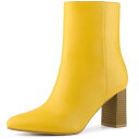 【送料無料】 アレグラ ケー レディース ブーツ・レインブーツ シューズ Women's Chunky Heels Pointed Toe Ankle Boot...