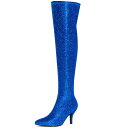 【送料無料】 アレグラ ケー レディース ブーツ・レインブーツ シューズ Women's Glitter Pointed Toe Stiletto Heel O...