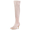【送料無料】 アレグラ ケー レディース ブーツ・レインブーツ シューズ Women's Glitter Pointed Toe Stiletto Heel O...