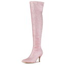 【送料無料】 アレグラ ケー レディース ブーツ・レインブーツ シューズ Women's Glitter Pointed Toe Stiletto Heel O...