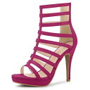 【送料無料】 アレグラ ケー レディース パンプス シューズ Women's Stiletto Platform Heels Strappy Gladiator Heel Sandals Hot Pink