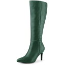 【送料無料】 アレグラ ケー レディース ブーツ・レインブーツ シューズ Women's Pointy Toe Buckle Stiletto Heel Kne...