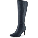 【送料無料】 アレグラ ケー レディース ブーツ・レインブーツ シューズ Women's Pointy Toe Buckle Stiletto Heel Kne...