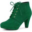 【送料無料】 アレグラ ケー レディース ブーツ・レインブーツ シューズ Women's Lace Up Platform Block Heels Ankle ...