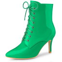【送料無料】 アレグラ ケー レディース ブーツ・レインブーツ シューズ Women's Lace Up Boots Pointed Toe Stiletto ...
