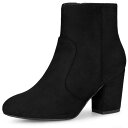 【送料無料】 アレグラ ケー レディース ブーツ・レインブーツ シューズ Women's Heel Boots Round Toe Chunky Heels A...
