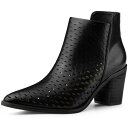 【送料無料】 アレグラ ケー レディース ブーツ・レインブーツ シューズ Women's Cut Out Boots Pointed Toe Chunky Lo...