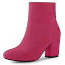 【送料無料】 アレグラ ケー レディース ブーツ・レインブーツ シューズ Women's Round Toe Chunky Heel Ankle Boots H...