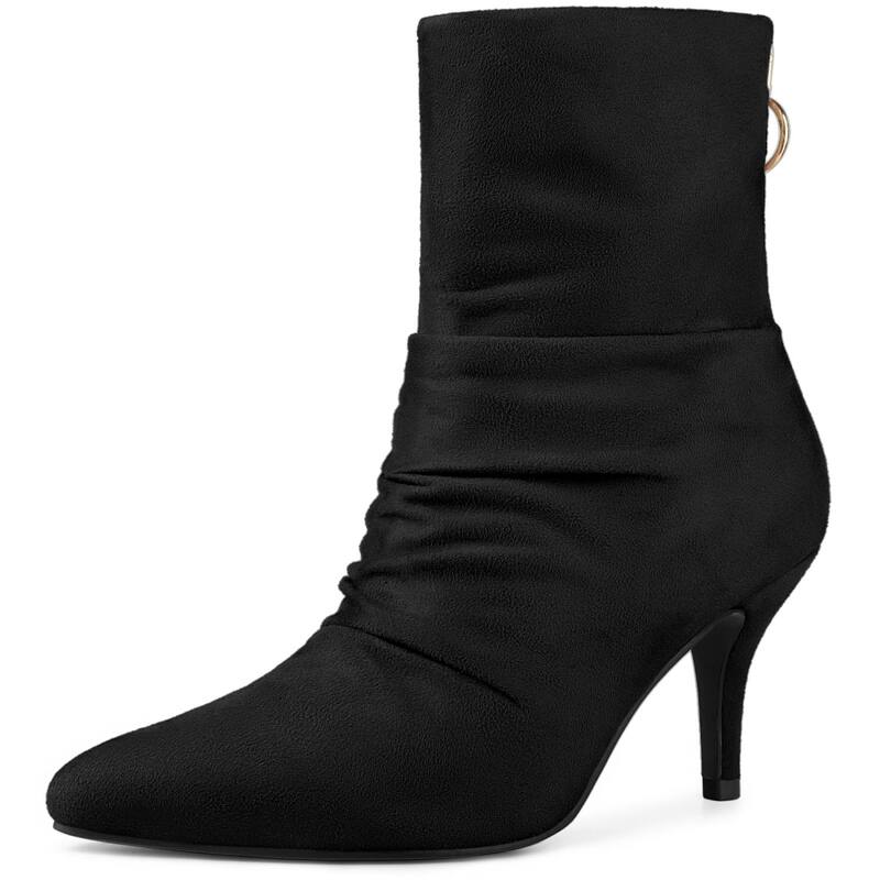 アレグラ ケー レディース シューズ ブーツ・レインブーツ アンクル ヒール ALLEGRA K Women's Pointy ..