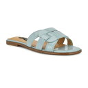 【送料無料】 ナインウェスト レディース サンダル シューズ Nine West Glorie Open Toe Flat Slip-On Women's Casual Sandals Light Blue Patent
