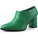 【送料無料】 アレグラ ケー レディース ブーツ・レインブーツ シューズ Women's Heel Boots Pointed Toe Chunky Heels...