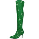 【送料無料】 アレグラ ケー レディース ブーツ・レインブーツ シューズ Women's Glitter Pointed Toe Stiletto Heels ...