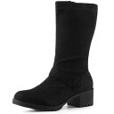 【送料無料】 アレグラ ケー レディース ブーツ・レインブーツ シューズ Women's Mid Calf Boots Chunky Heels Patent ...