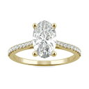 【送料無料】 チャールズ アンド コルバード レディース リング アクセサリー Charles & Colvard 14k Gold 2 1/2 Carat T.W. Lab-Created Moissanite Elongated Oval Engagement Ring 14k Gold
