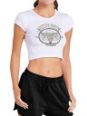 【送料無料】 ライセンス キャラクター レディース Tシャツ トップス Juniors' Yellowstone Dutton Ranch Crop Graphic Tee White(4)