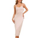 【送料無料】 cheibear レディース ナイトウェア アンダーウェア Womens Nightgown Full Slip V Neck Modal Adj...