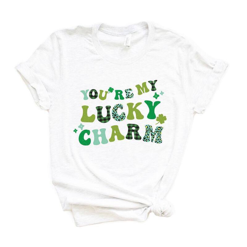 ̵ Simply Sage Market ǥ T ȥåץ You're My Lucky Charm Plaid ...