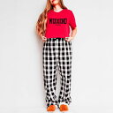 【送料無料】 Simply Sage Market レディース ナイトウェア アンダーウェア Weekend I Love You Heart Plaid Pajama Set Red