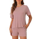 【送料無料】 cheibear レディース ナイトウェア アンダーウェア Women's Pajamas Set Boxy T-Shirt Matching S...