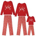 【送料無料】 cheibear レディース ナイトウェア アンダーウェア Christmas Matching Deer Print Long Sleeve T...