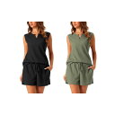 【送料無料】 cheibear レディース ナイトウェア アンダーウェア 2 Set of Womens Waffle Knit Pajama Sets Tan...